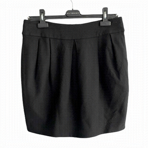 PINK TARTAN Stretch Pleated Mini Skirt Black 8